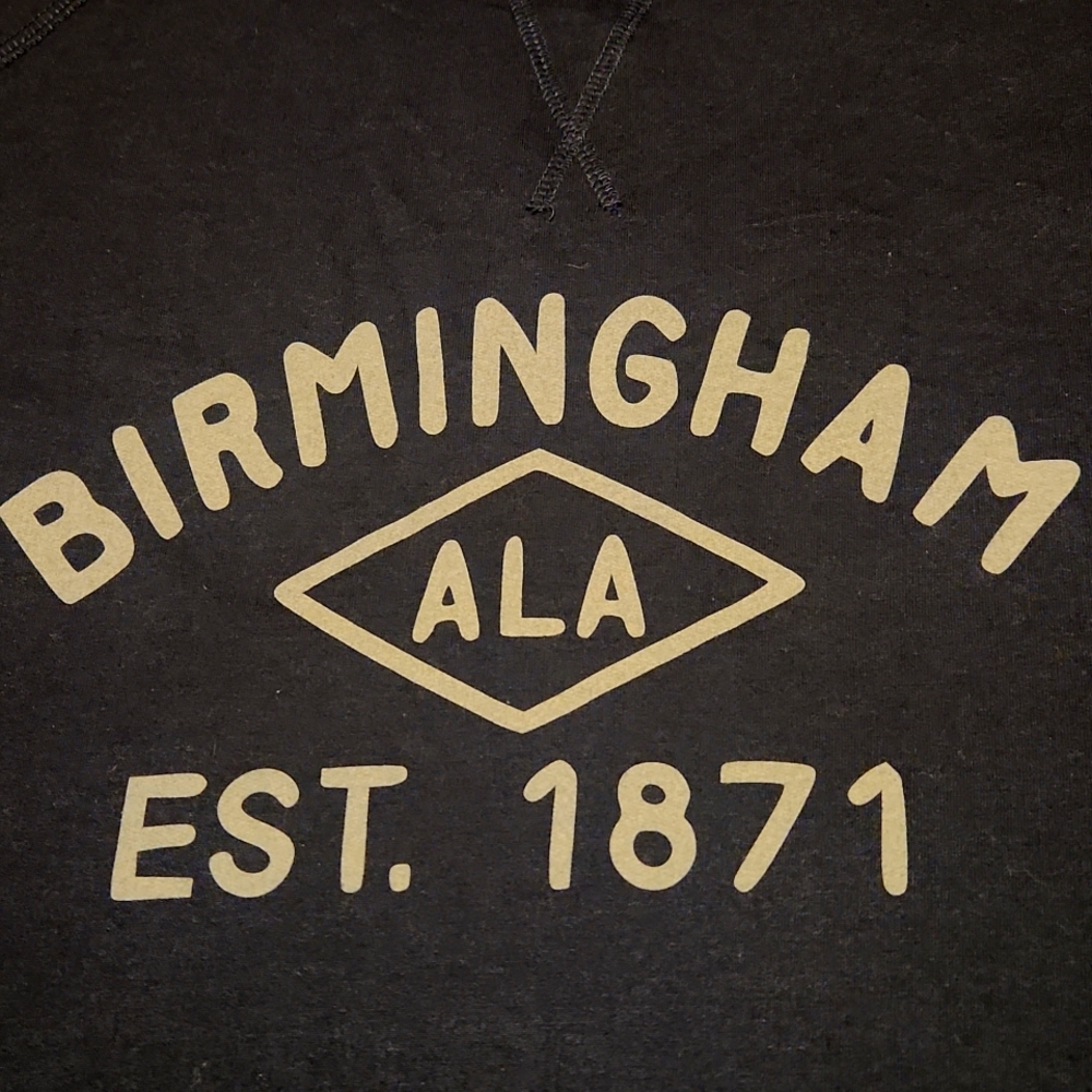 "Birmingham, ALA" long-sleeve unisex t-shirt, XXL, like new, dark blue